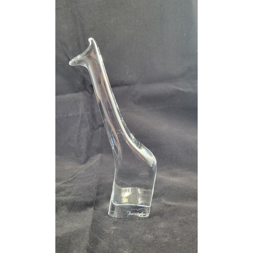 Baccarat Crystal Giraffe Loet Vanderveen Figurine Modernist Signed France 7"